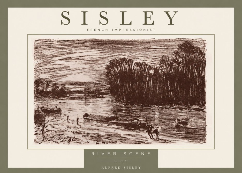 Sisley River Scene No6 - Plakat