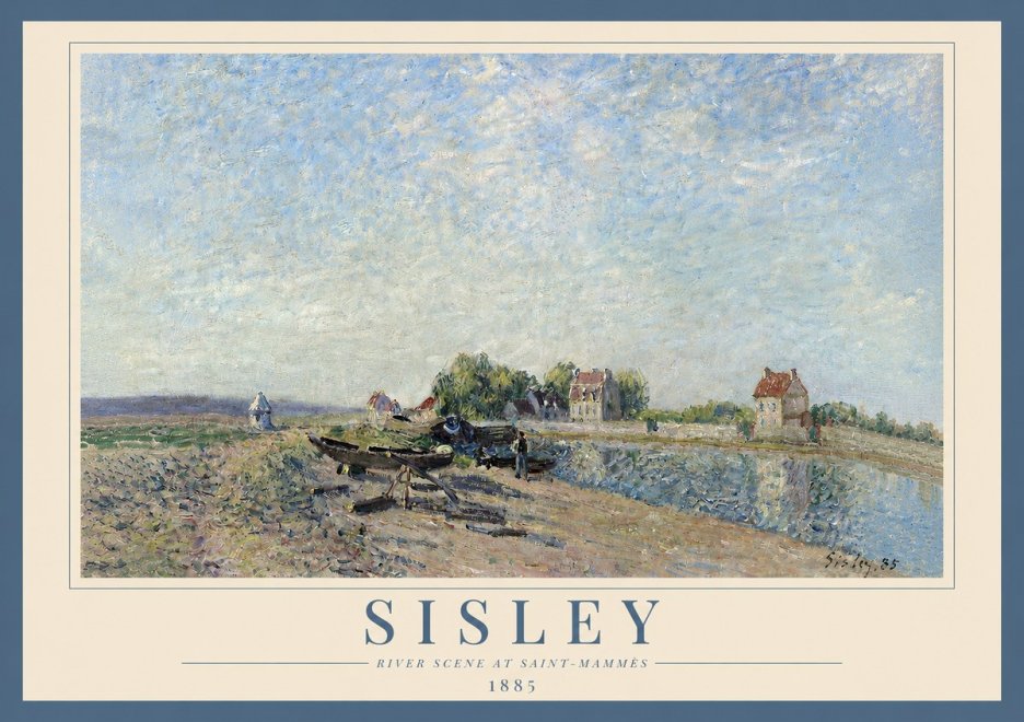 Sisley River Scene at Saint-mammès No3 - Plakat