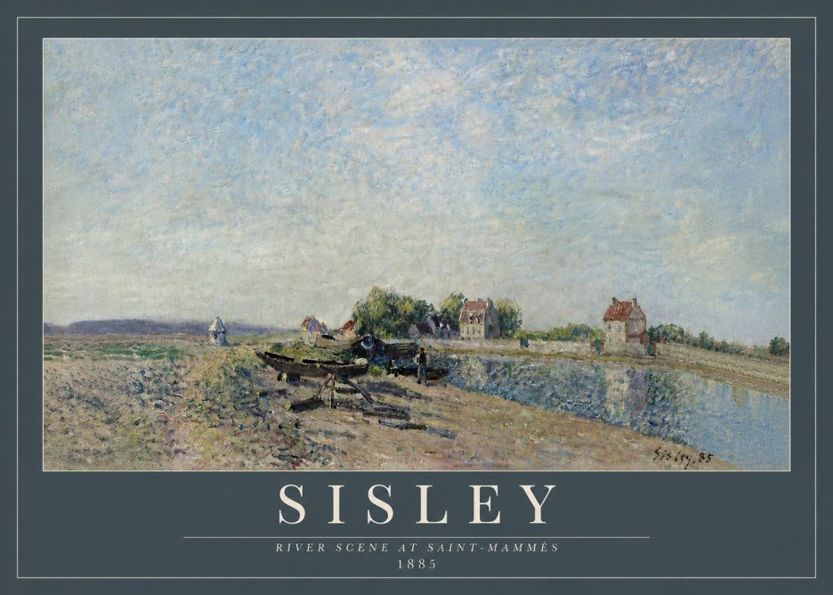 Sisley River Scene at Saint-mammès No4 - Plakat