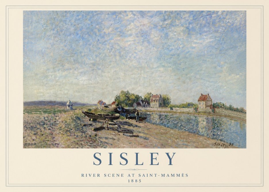 Sisley River Scene at Saint-mammès No5 - Plakat