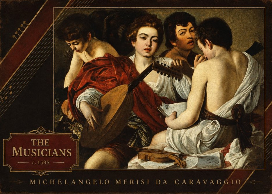 Michelangelo Merisi da Caravaggio The Musicians I No3 - Plakat
