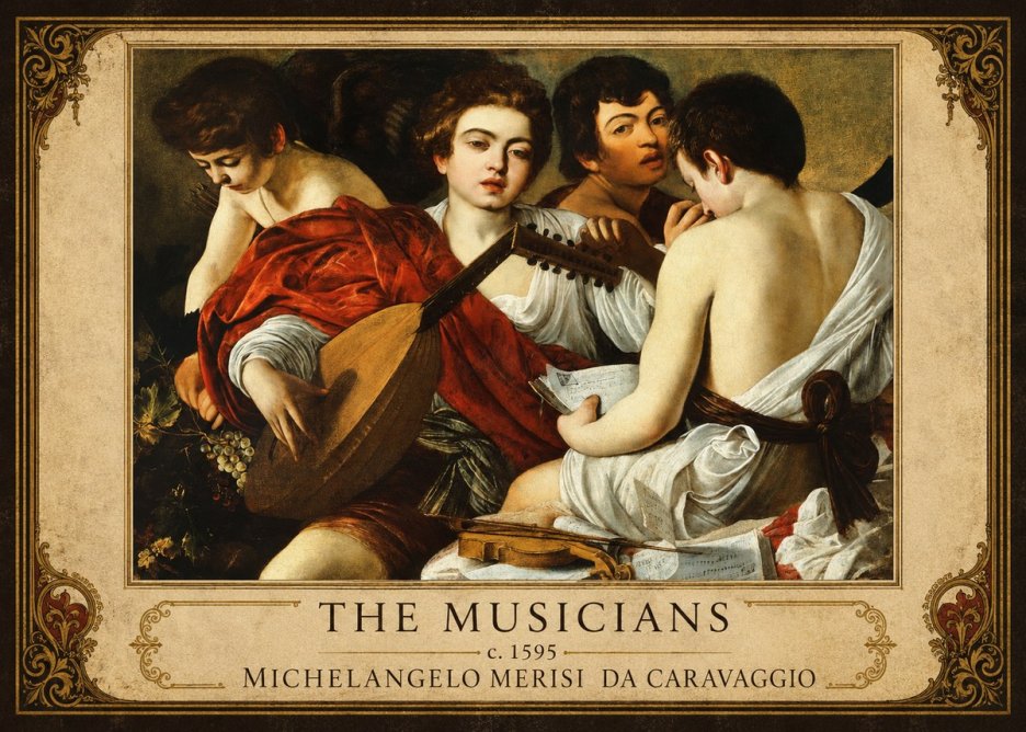 Michelangelo Merisi da Caravaggio The Musicians I No6 - Plakat