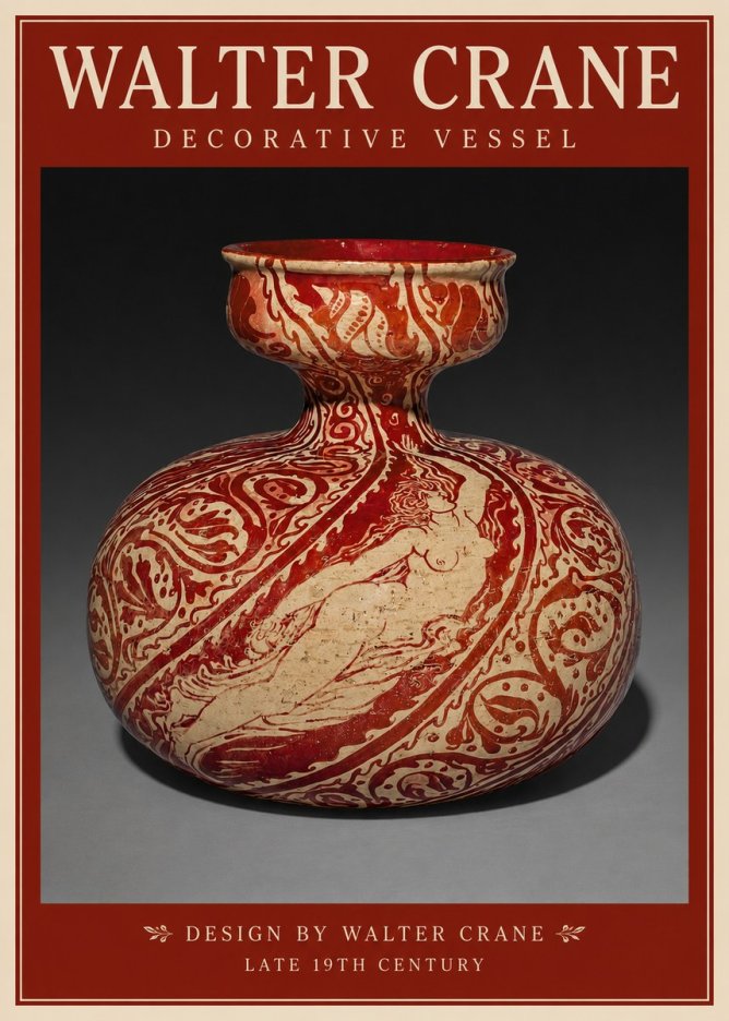 Walter Crane Decorative Vessel No2 - Plakat
