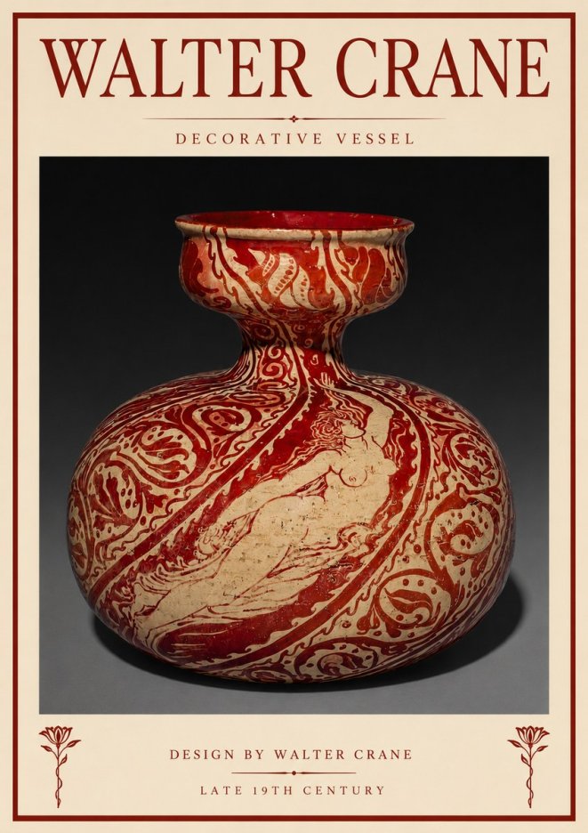 Walter Crane Decorative Vessel No3 - Plakat