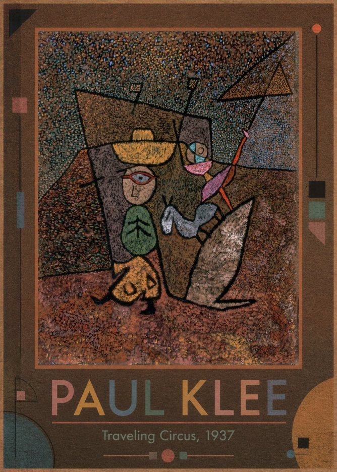 Paul Klee Traveling Circus, 1937 No1 - Plakat