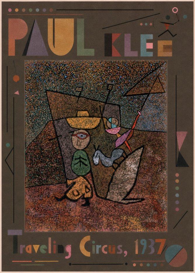 Paul Klee Traveling Circus, 1937 No5 - Plakat