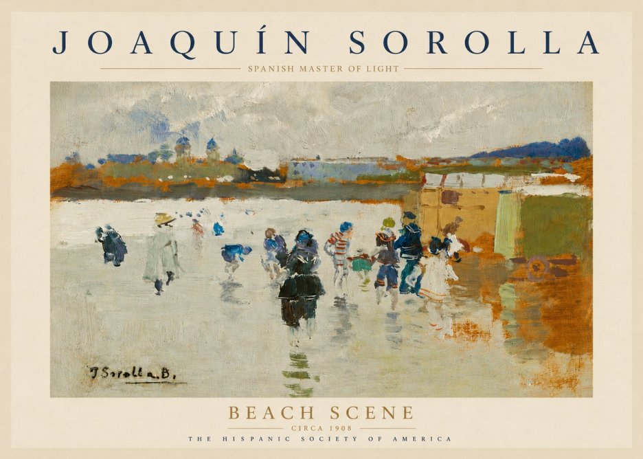 Sorolla Beach Scene No4 - Plakat