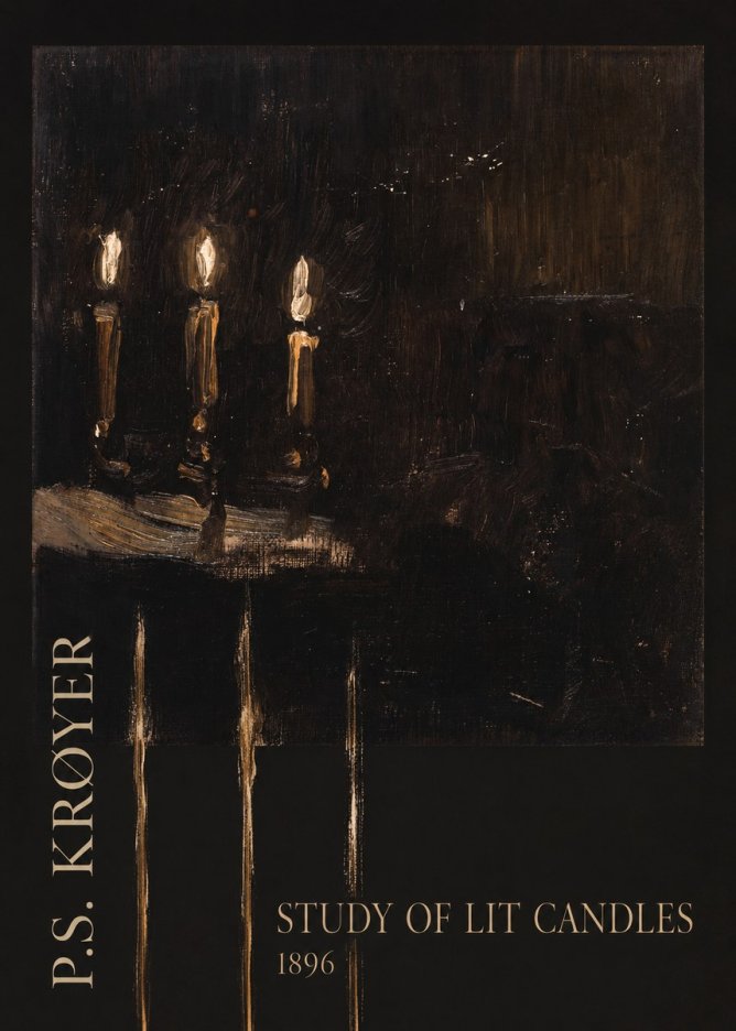 P.S. Krøyer Study of Lit Candles No3 - Plakat