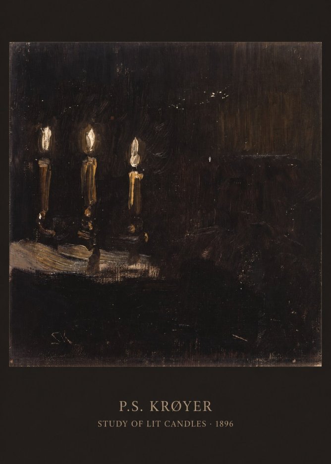 P.S. Krøyer Study of Lit Candles No6 - Plakat
