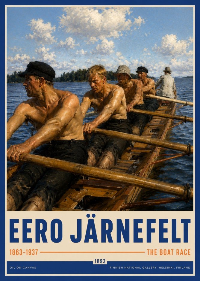 Eero Järnefelt The Boat Race No3 - Plakat