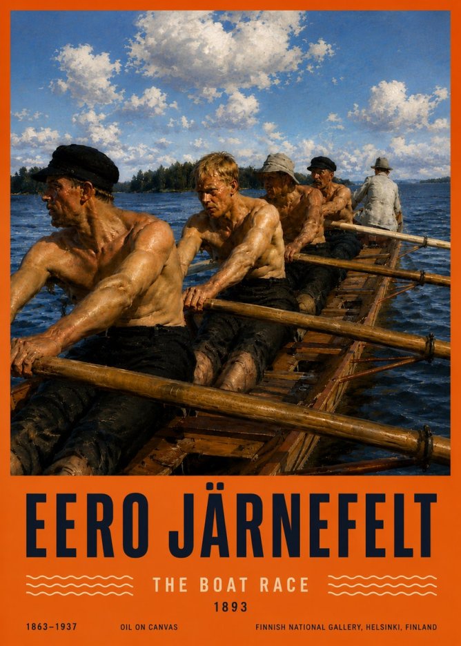 Eero Järnefelt The Boat Race No6 - Plakat