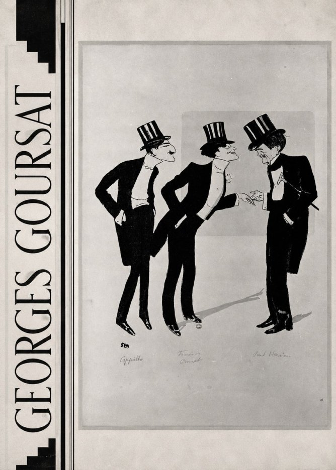 Georges Goursat Capiello, Francis De Croisset, Paul Hervieu No2 - Plakat