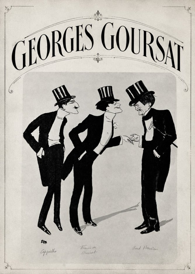 Georges Goursat Capiello, Francis De Croisset, Paul Hervieu No3 - Plakat