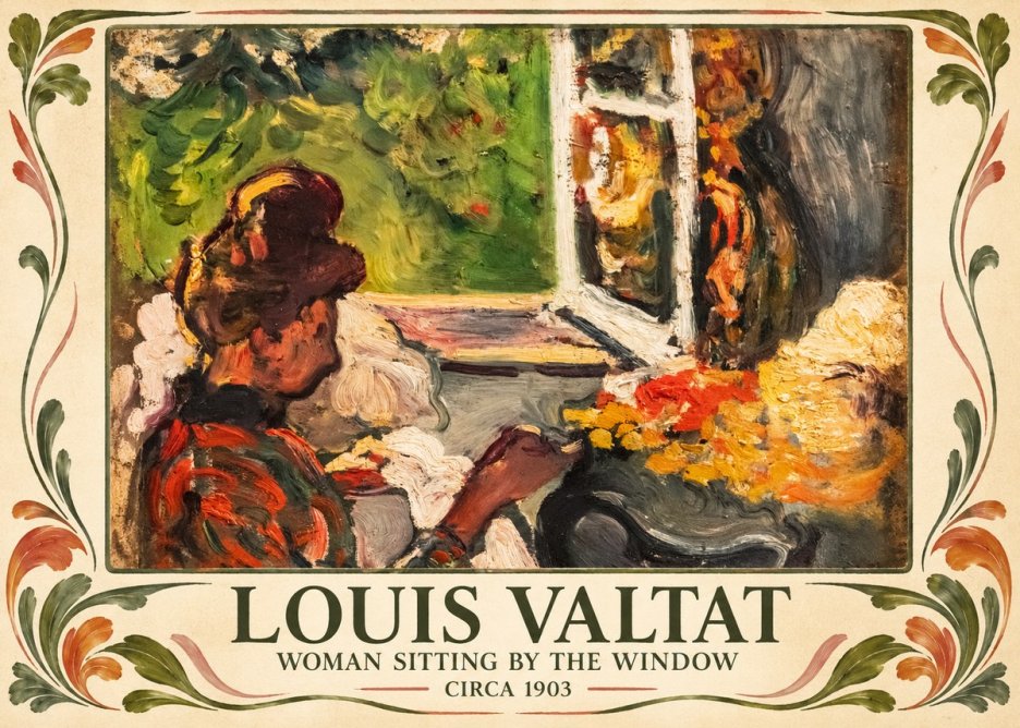 Louis Valtat Woman Sitting by the Window No3 - Plakat
