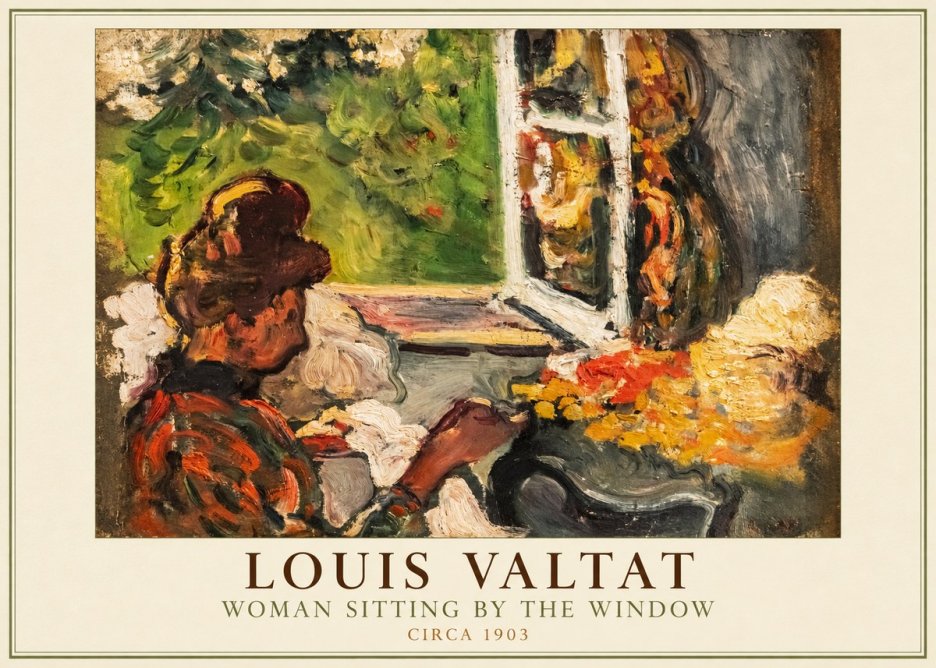 Louis Valtat Woman Sitting by the Window No4 - Plakat
