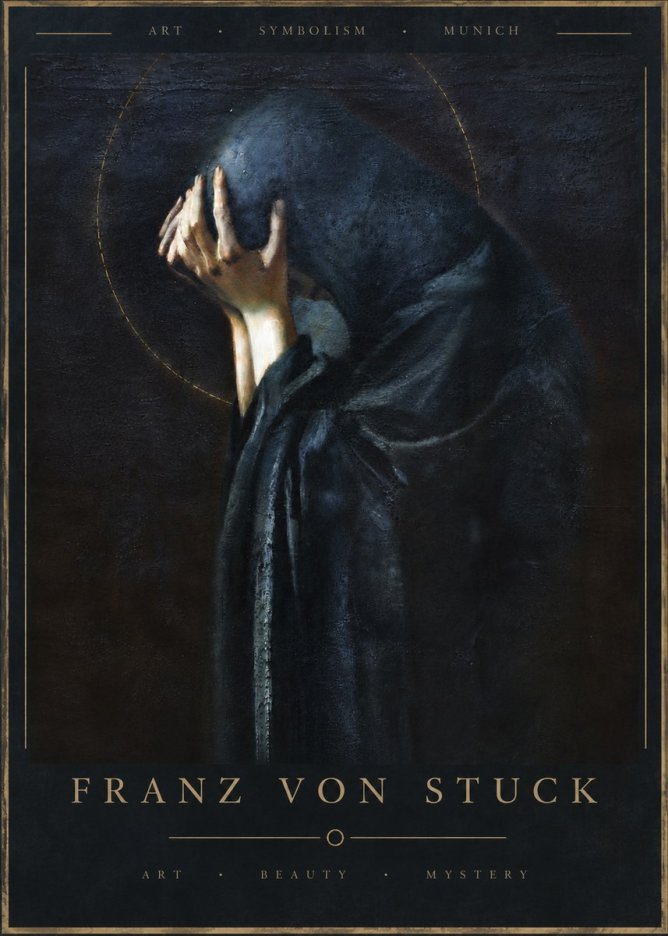 Franz von Stuck The Mourner No6 - Plakat