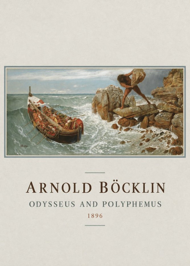 Arnold Böcklin Odysseus and Polyphemus No4 - Plakat