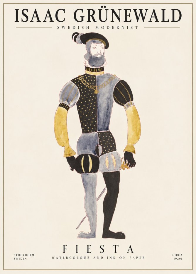 Isaac Grünewald Fiesta No1 - Plakat
