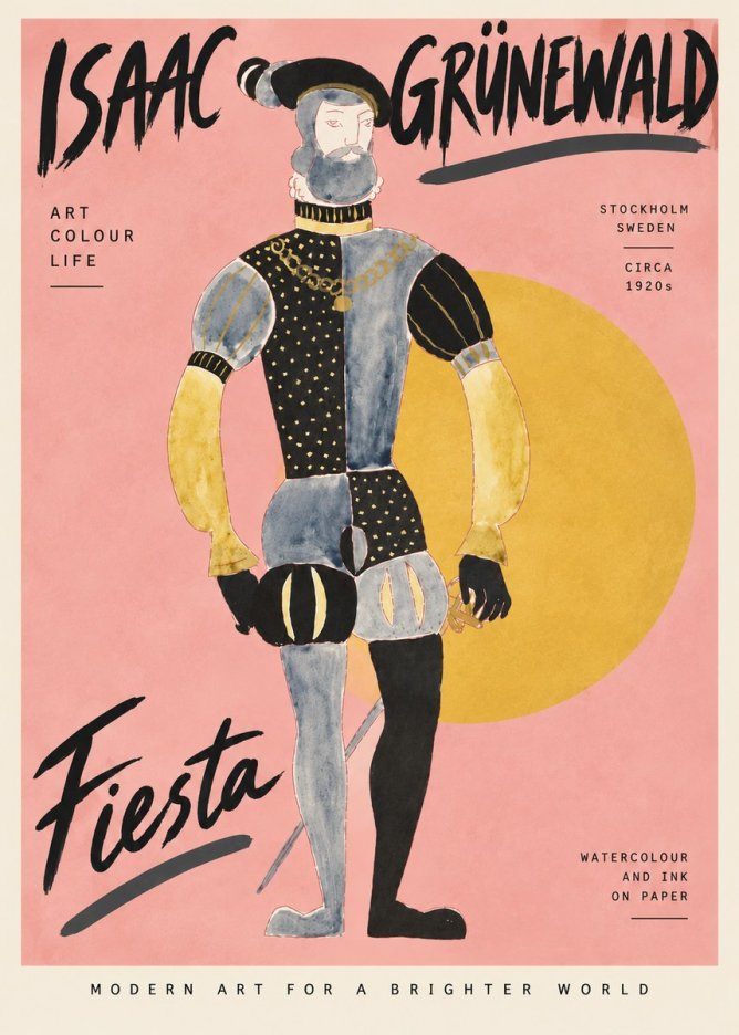 Isaac Grünewald Fiesta No4 - Plakat