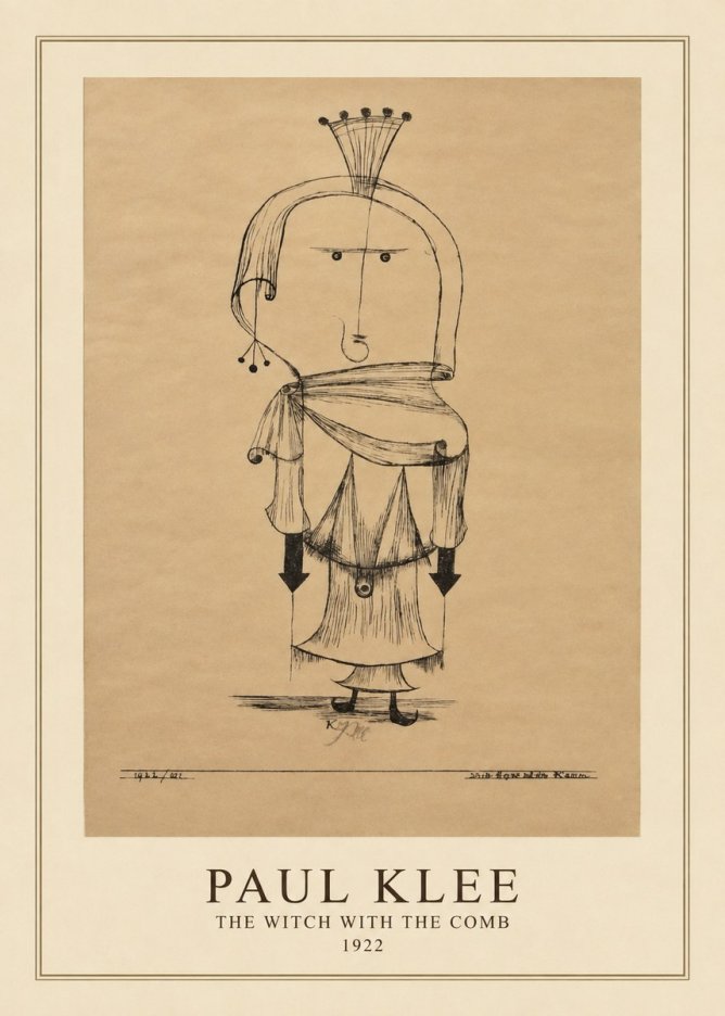 Paul Klee The Witch with the Comb No4 - Plakat