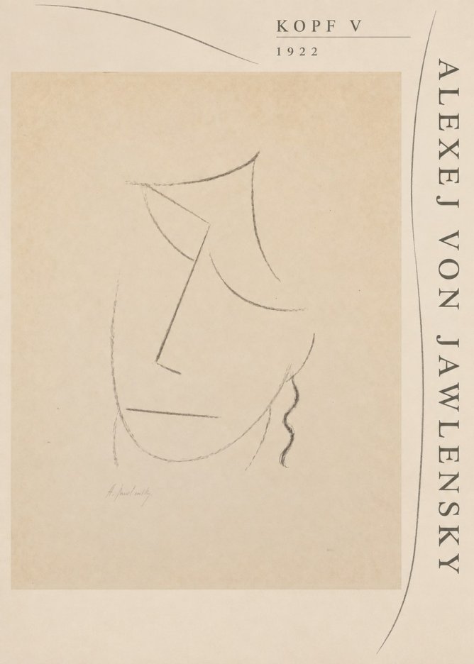 Alexej von Jawlensky Kopf V No5 - Plakat