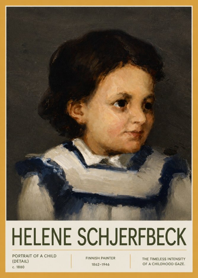Helene Schjerfbeck Portrait of a Child (Detail) No4 - Plakat