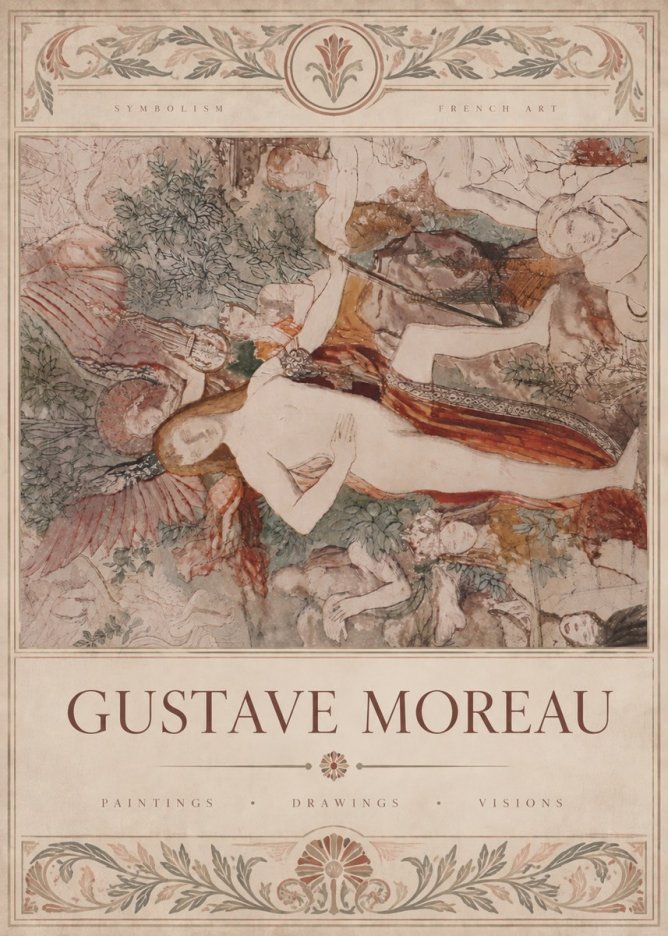 Gustave Moreau The Hymn to Beauty No6 - Plakat
