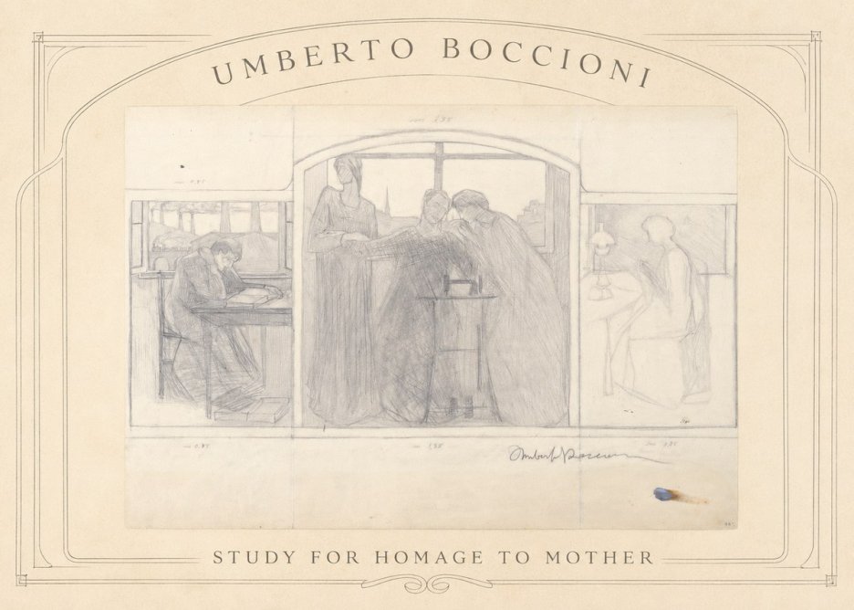 Umberto Boccioni Study for Homage to Mother No3 - Plakat
