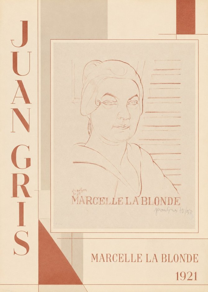 Juan Gris Marcelle La Blonde No2 - Plakat