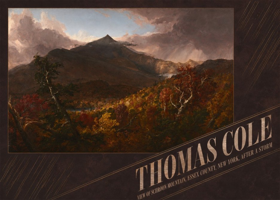 Thomas Cole View of Schroon Mountain, Essex County, New York, After a Storm No4 - Plakat