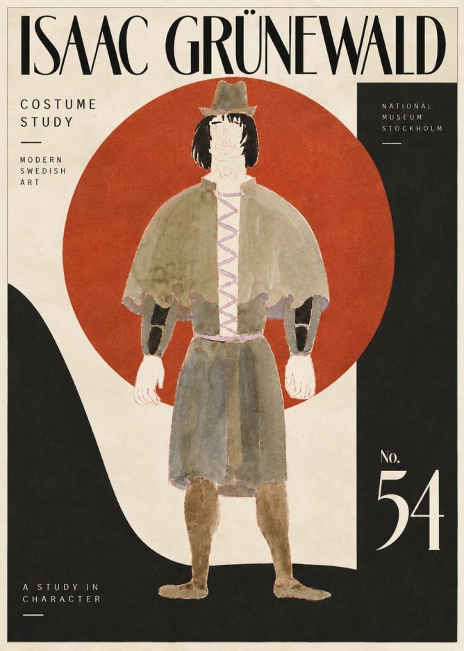 Isaac Grünewald Costume Study V No6 - Plakat