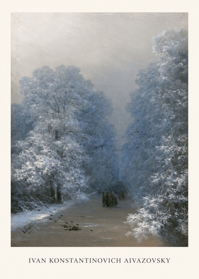 Ivan Konstantinovich Aivazovsky Winter Forest No1 - Plakat