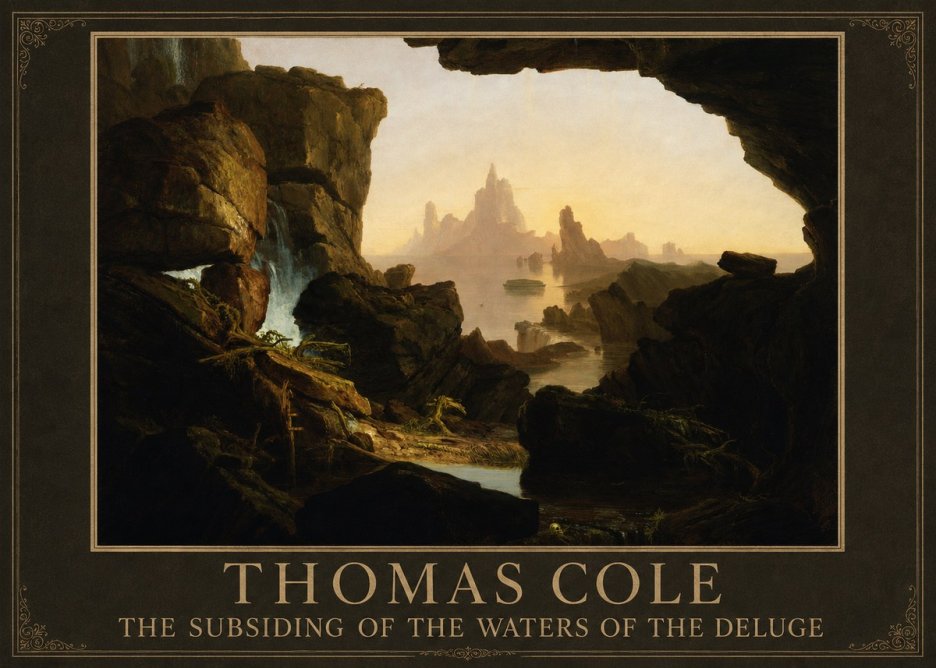 Thomas Cole The Subsiding of the Waters of the Deluge I No1 - Plakat