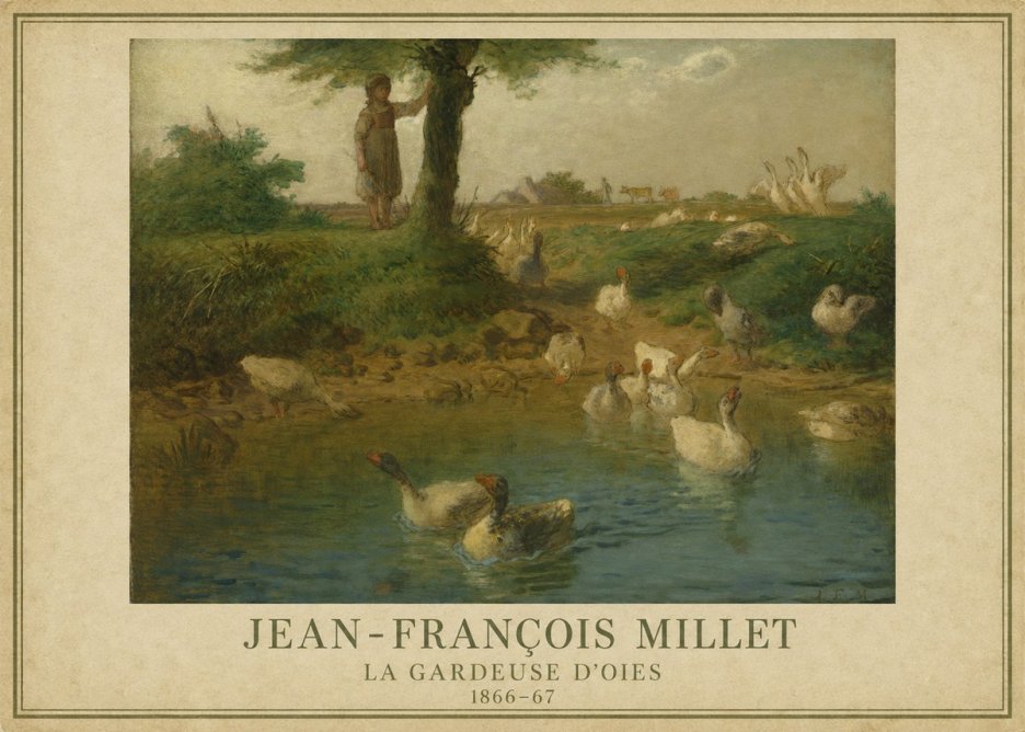 Jean-François Millet La Gardeuse D'oies No1 - Plakat