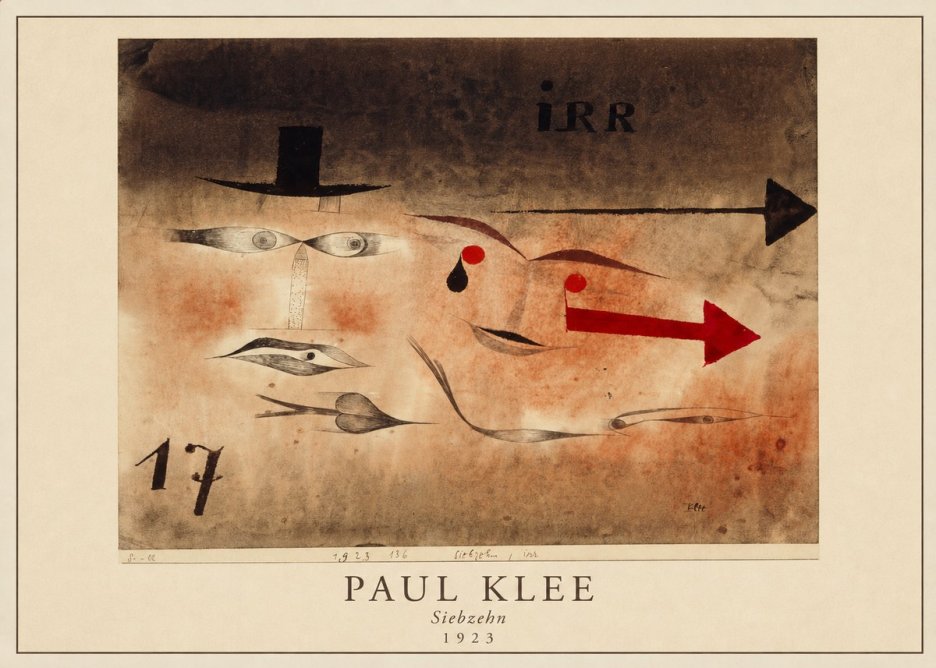 Paul Klee Siebzehn, Irr No3 - Plakat