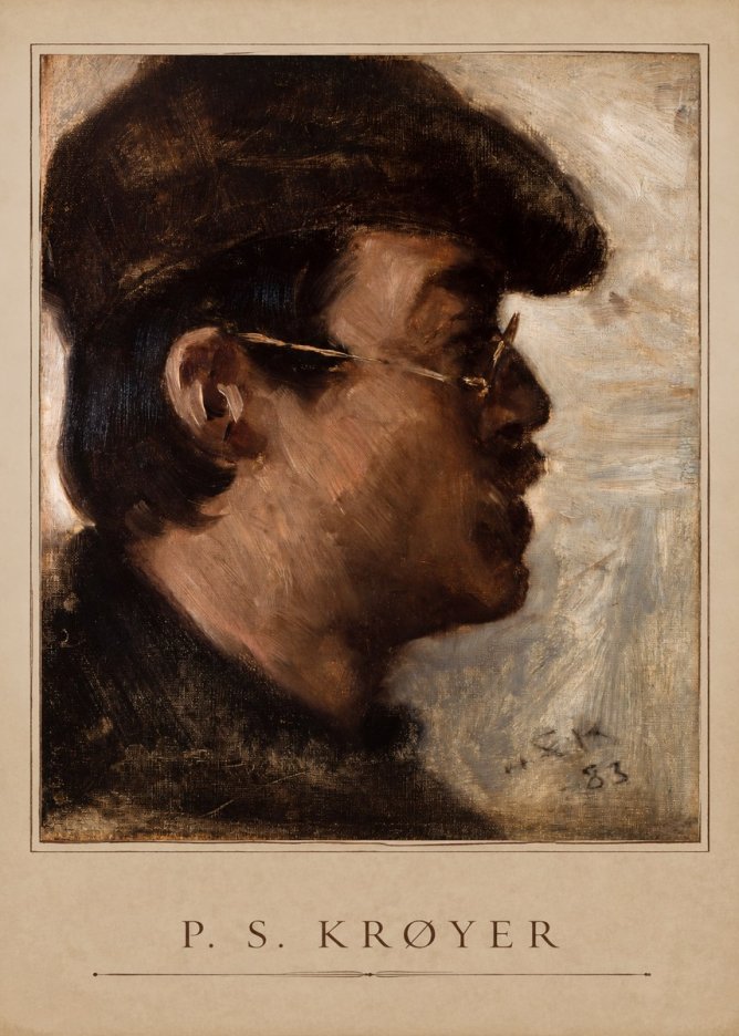 P.S. Krøyer Self-portrait with a Cap No1 - Plakat