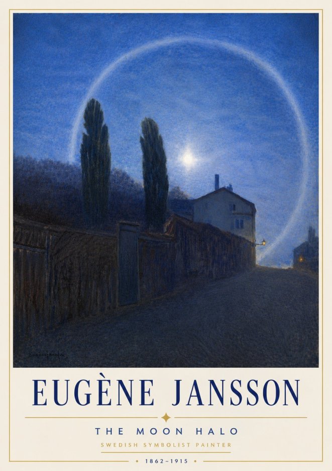 Eugène Jansson The Moon Halo No5 - Plakat