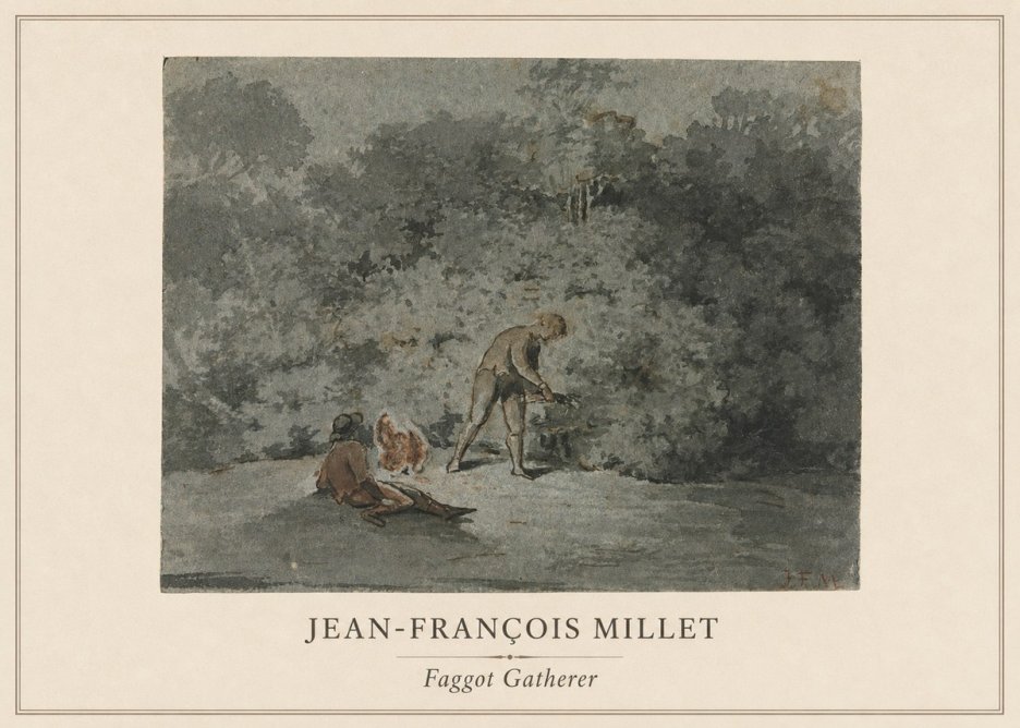 Jean-François Millet Faggot Gatherer No1 - Plakat