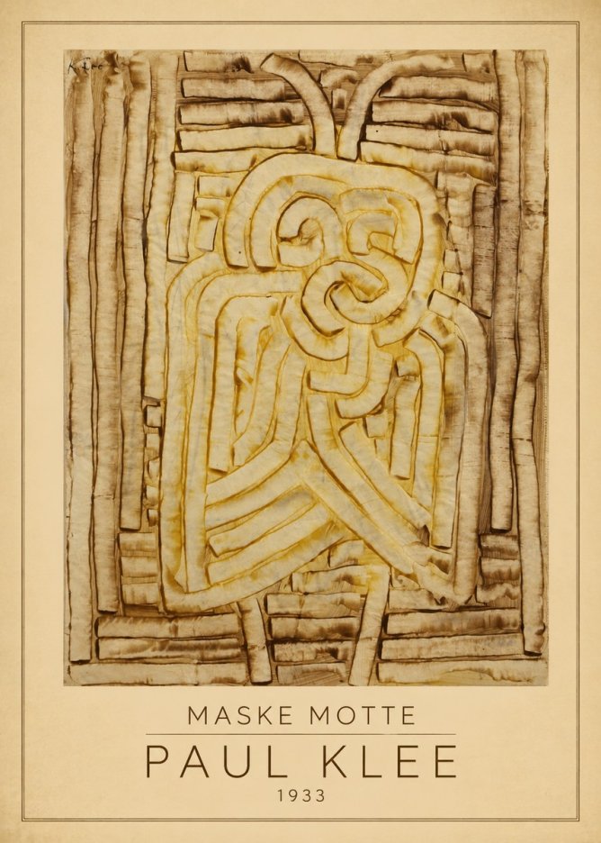 Paul Klee Maske Motte No1 - Plakat