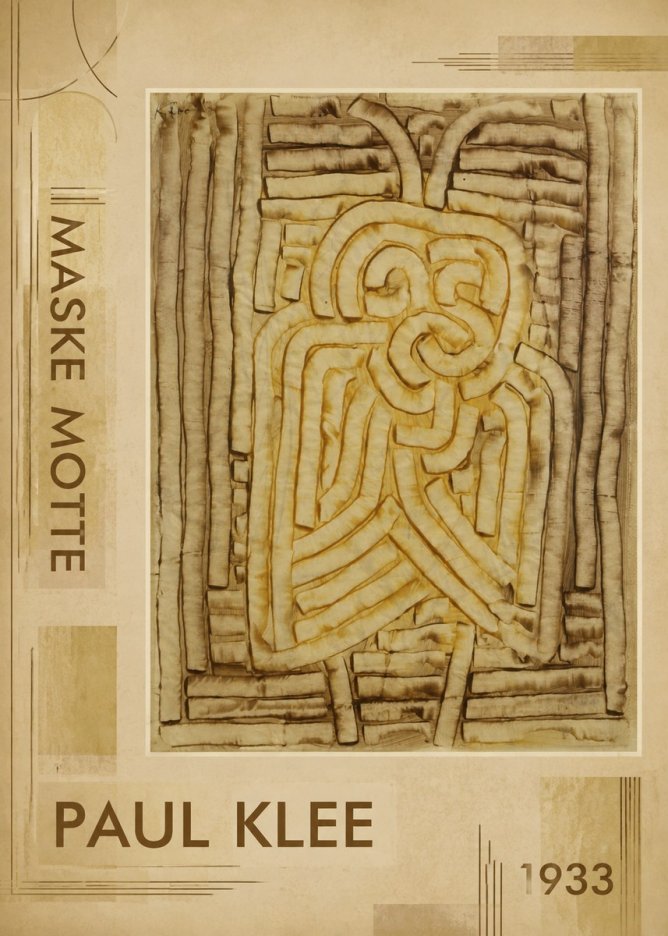 Paul Klee Maske Motte No2 - Plakat
