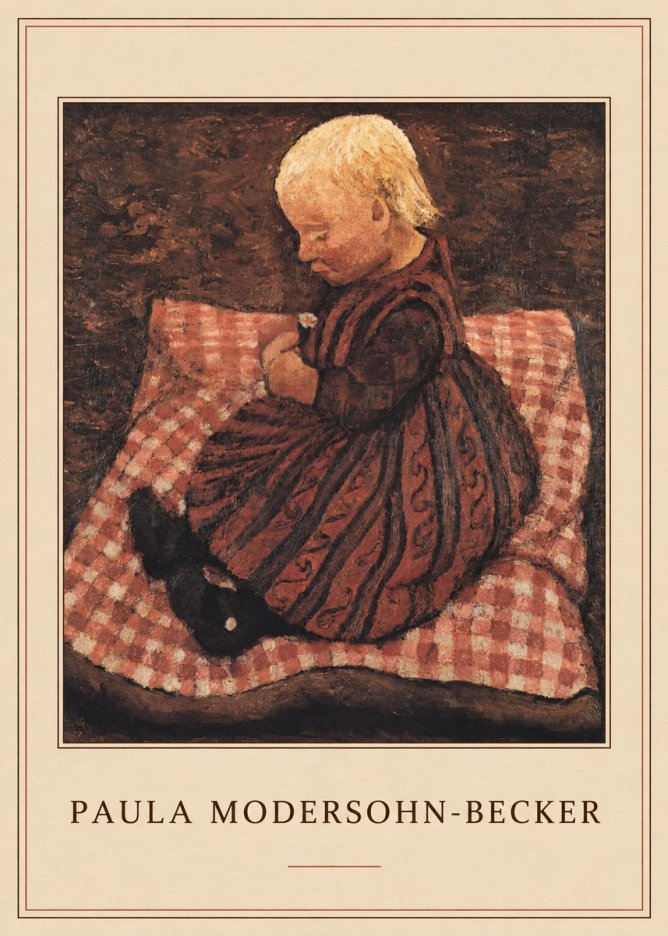 Paula Modersohn-Becker Girl with Flower No4 - Plakat