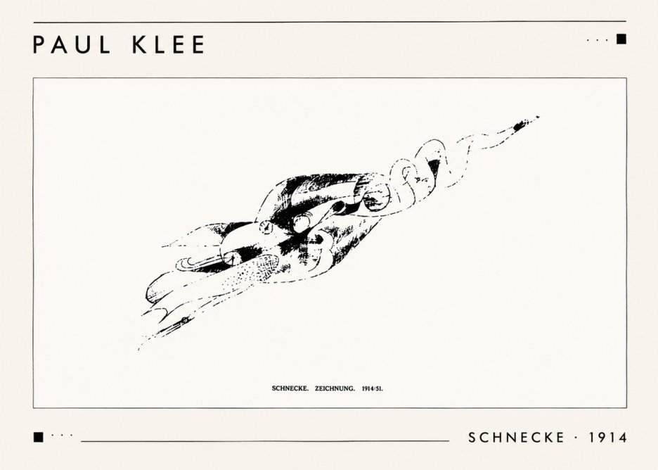 Paul Klee Schnecke No1 - Plakat