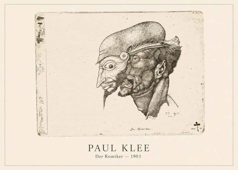 Paul Klee Der Komiker No4 - Plakat