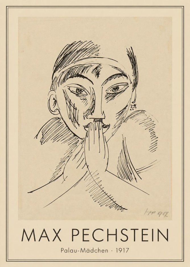 Max Pechstein Palau-mädchen No1 - Plakat