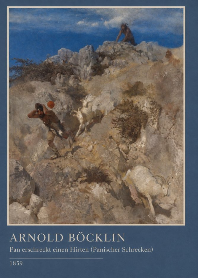 Arnold Böcklin Pan Erschreckt Einen Hirten (Panischer Schrecken) No3 - Plakat