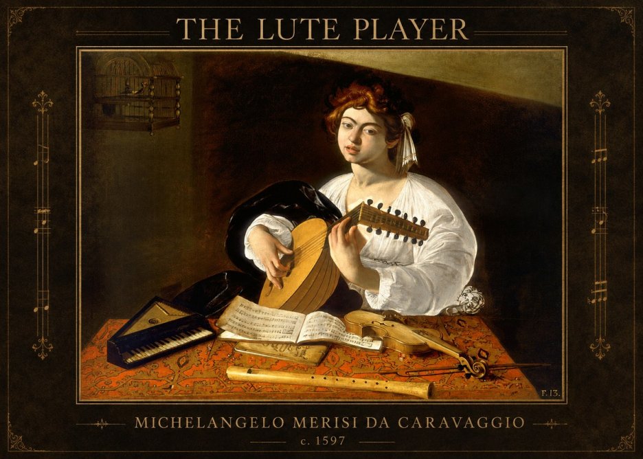 Michelangelo Merisi da Caravaggio The Lute Player No4 - Plakat
