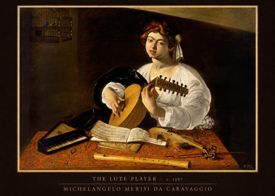 Michelangelo Merisi da Caravaggio The Lute Player No6 - Plakat