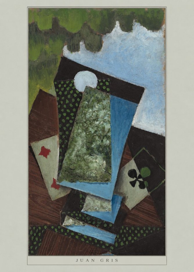 Juan Gris Playing Cards and a Siphon No6 - Plakat