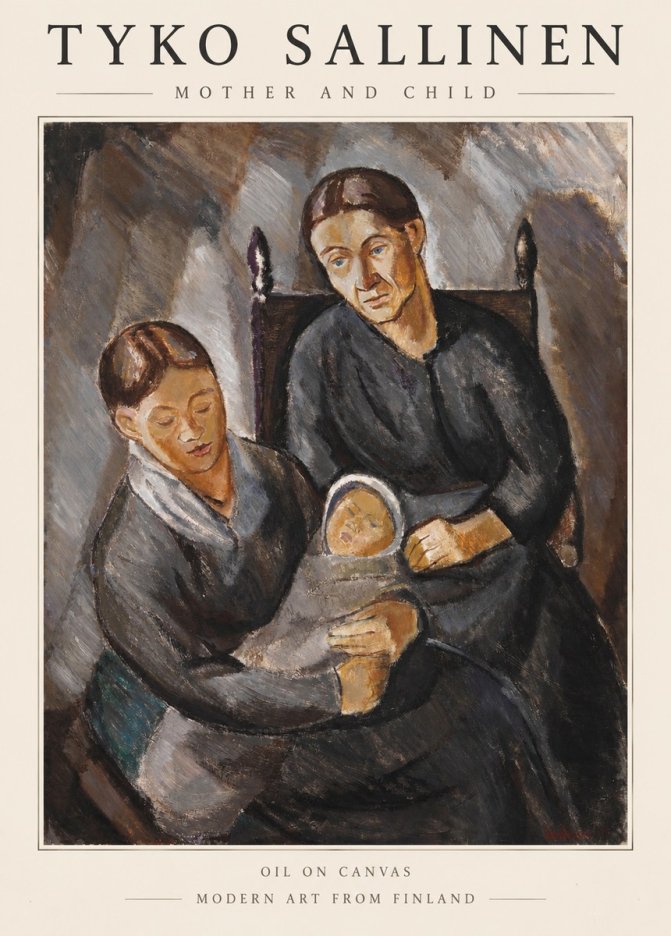 Tyko Sallinen Mother and Child No1 - Plakat