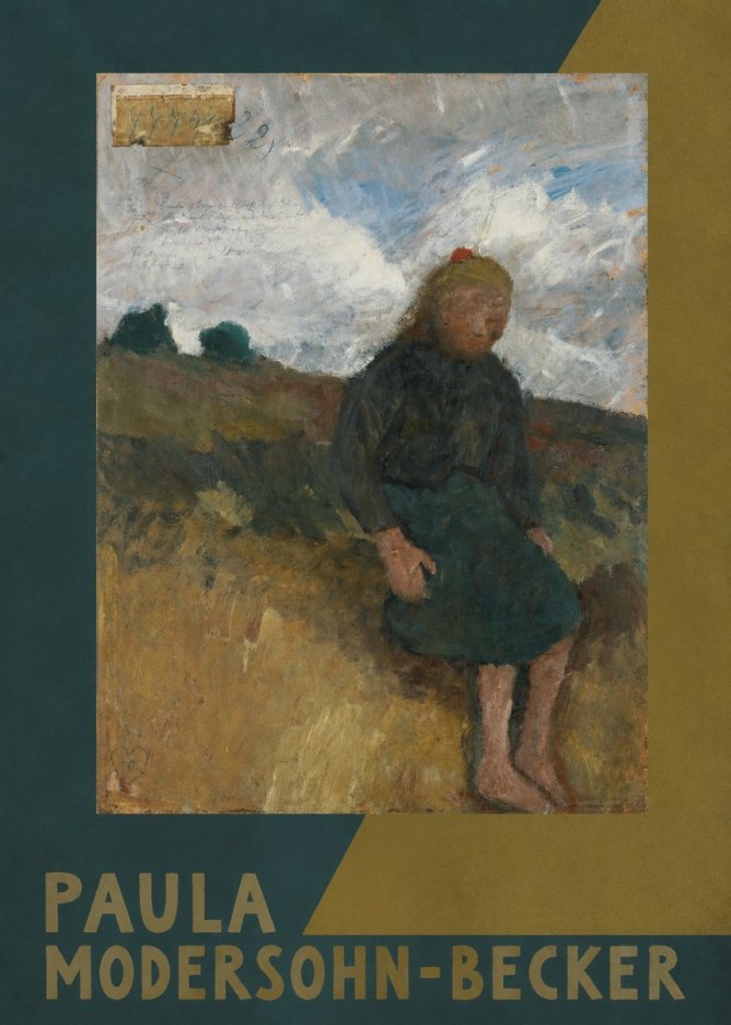 Paula Modersohn-Becker Seated Girl in the Moor No5 - Plakat